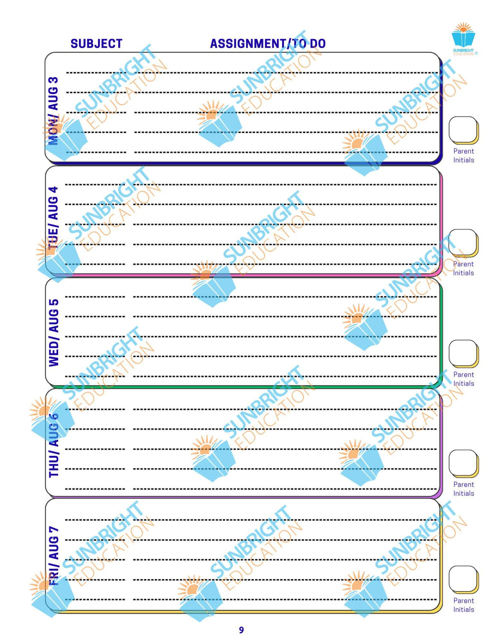 2026-2027 Student Planner | Elementary Middle School Homework Agenda, Assignment Book